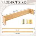 Wesiti 36 Inches Wooden Easel Paper Roll Holder Wall Mount 22 Lbs Load, Craft Kraft Butcher Paper Dispenser for Artwork, To-do Lists, Kitchen, DIY Drawing, Office Business, Grocery, Only Holder