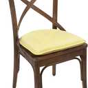 Non-Slip Chair Cushions, Assembled in USA, U-Shaped Skid-Proof Seat Pads for Dining Room, Kitchen, Office, 15"x16", Solid Yellow