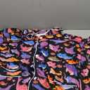 Womens Satin Pajama Set Classic Pattern Silky Pj Sets Button Down Sleepwear Loungewea , Size L 