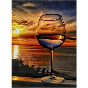 najiaxiaowu Adult Puzzles 1000 Pieces DIY Sunset Sea Wine Glass Wooden Puzzles Children and Elderly Puzzles Modern Home Decor Wall Art Unique Gift 75 cm x 50 cm(27.56 x 16.68 in)