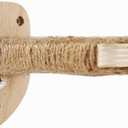 3-in-1 Cat Climbing Wall Steps with Hemp Rope, Shelves and Perches, Scratching Pads for Cats Playing and Climbing (Wood)