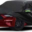 Migaven 6 Layers Car Cover Custom Fit for Ford Mustang 1994-2025, for Chevy Camaro 2010-2025, Waterproof Full Exterior Cover Rain Sun Protection with Door Zipper & Inner Cotton