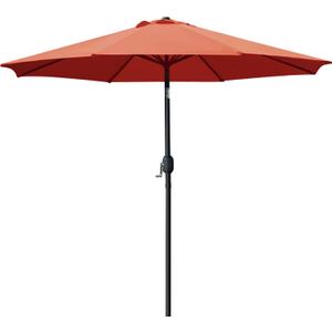 Sunnyglade 9' Patio Umbrella Outdoor Table Umbrella with 8 Sturdy Ribs (Orange)