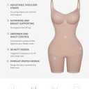 FeelinGirl Shapewear Tummy Control Seamless Bodysuit Hip Enhancer Body Shaper for Women (Beige, M)