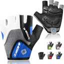 INBIKE 5mm Padded Half Finger Bike Bicycle Cycling Gloves (XX-Large, Blue)