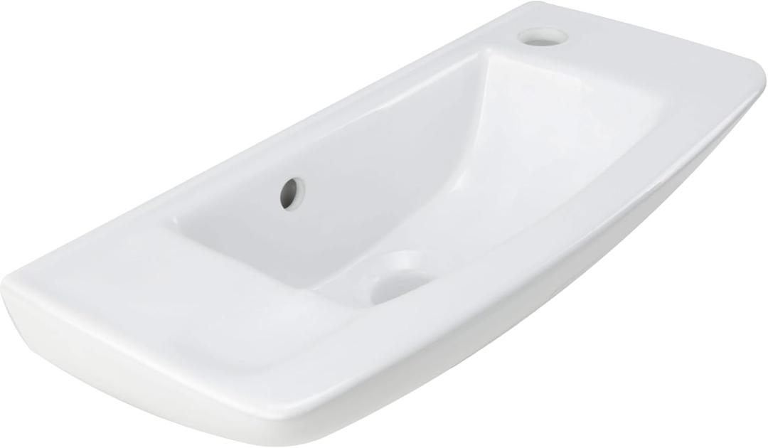 RENOVATORS Supply Manufacturing Edgewood 20 in. Wall Mounted Bathroom Sink in White with Overflow 14229, 20 inch Wide x 9 inch Projection