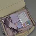 Bible Cover Case for Women, Large Bible Bag with Strap Shoulder,Journaling Kit Book Carrying Case with Pastel Highlighters Tabs, Bible Study Supplies & Christian Gift for Gilrs (Purple)