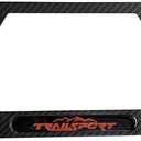 QAMNVCRTY Carbon Fiber License Plate Frame Cover Holder Trailsport for Honda Truck Car Accessories Stainless Steel 1PC, CPK22PW