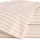 Vellux Aster Jersey Sheet Set - 4 Piece Full Size Bed Sheets - Cotton Blend - Durable, Deep Pocket & Easy Care Sheet Set - 2 Standard Pillowcases Included - Soft Taupe