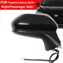 for Toyota Camry Side Mirror Assembly Passenger Side 2024 2018 2019 2020 2021 2022 2023 | Power | Gloss Finish | Non-Heated | Replaces TO1321366(RH)(POWER, Passenger Side(RH))