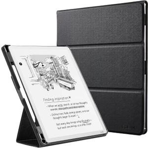 CoBak Case for 11" Kindle Scribe 3rd Generation 2025, Kindle Scribe Colorsoft with Two Viewing Angles - All New PU Leather Cover with Auto Sleep Wake, Pen Holder. Black