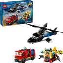 LEGO City Helicopter, Fire Truck & Submarine Remix Kids Toy - 3 Building Toys in 1 for Boys and Girls, Ages 7+ - Gift Idea for Birthdays and Holidays - with 3 Minifigures - 60462