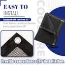 Cool Area 60-70% Shade Cloth 8x10FT Heavy Duty Knitted Mesh Tarp with Grommets Mesh Screen for Patio Canopy Garden Porch Greenhouse Pools Dog Kennel Black