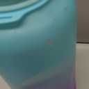 AQUAFIT 1 Gallon Water Bottle with Time Marker - Straw & Chug Lid - BPA Free Gym Water Bottle with Straw - Big Gallon Jug (Blue, 128 oz - 2 Lids)