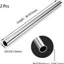 2 Pcs 36" Length 304 Stainless Steel Tube,5/8" OD 0.04" Wall Thickness 304 Stainless Steel Pipe Weldable Tubing,Round Metal Pipe Industrial Straight Tube