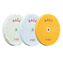 SALI 3 Pack Polishing Wheel for Bench Grinder Buffing Wheel 8 inch Yellow-Coarse White-Medium White -Fine (50 Ply) for 5/ 8'' Arbor Buffer Polisher Polish Pad