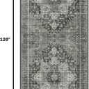 GENIMO 2'6"x10' Washable Runner Rug Non Slip for Hallway, Charcoal Gray