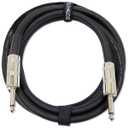 GLS Audio Speaker Cable 1/4 inch to 1/4 inch - 12 AWG Professional Bass/Guitar Speaker Cable for Amp - Black, 12 Ft.