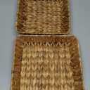 Small Wicker Basket Tray 2 Pack, Small Rattan Basket Set for Gifts,Entryway Console,Tabletop,Office | Woven Wicker Decorative Desk Baskets for Organizing