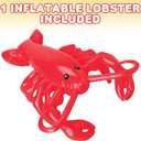 ArtCreativity Lobster Inflate, 1 PC, Animal Party Decorations and Supplies, Blow-Up Lobster Inflate for Animal Birthday Party Favors, Pool Party Float, and Game Prize for Kids