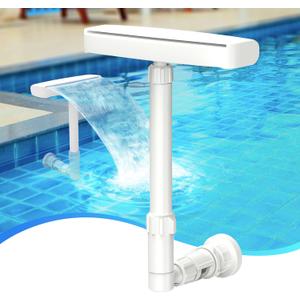 Dual Spray Pool Fountain, 10-20F Cooler Water for Above/In-Ground Pools, Dual Spray Waterfall Sprinkler Fountain, Adjustable Waterfall Cooling and Relaxation (Pool Waterfall Fountain)