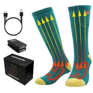 MMlove Heated Socks for Teenagers Youth,3 Heat Settings, 4000mAh Battery, Electric Heated Socks for Middle Senior High School,Washable Rechargeable Foot Warmers for Skiing,Snowboarding,Hiking,Cycling
