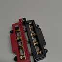 MOFEEZ Power Distribution Block Bus Bar, 4 x 5/16" Posts, 6 x #8 Screws Terminals, Max 48V 250A (Pair, Red & Black)