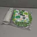 St Patricks Day Party Decorations Set Serve 24, St Patricks Day Party Supplies Kit Includes Green Shamrocks Disposable Dinner Plates, Dessert Plates, Napkins, Cups for Green Irish Party Decorations