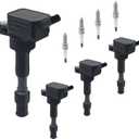 4 Pcs Ignition Coil Pack UF816 and Iridium Spark Plug Fits 2016-2022 Hyundai Elantra Kona Sonata, for Kia Forte Optima L4 2.0L, UF-816 GN10877 27300-2E601
