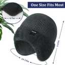 Fashion Knit Beanies Hats, Men Women Warm Beanie for Winter, Fleece Lined Beanie, Thermal Thick Snow Skull Cap (Gray)