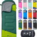 PTEROMY Sleeping Bags for Adults, Lightweight and Machine Washable, Water Resistant Backpacking Camping Sleeping Bag for Warm Cold Weather, Camping Essentials for Hiking Travel