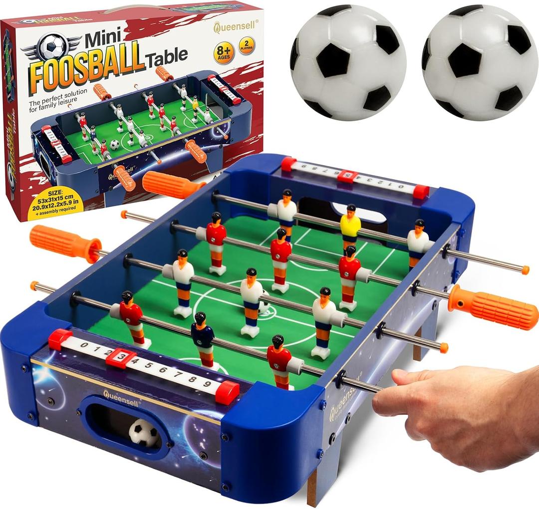 Mini Foosball Table for Kids and Adults  21-Inch Mini Soccer Game, Mini Soccer Table Game for Family Game Nights