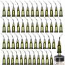 Honoson 50 Pcs 14 Gauge Industrial Blunt Tip Dispensers 1/2 Inch 45 Bent Stainless Steel Tips with Secure Threaded Hub for Adhesives, Epoxy, Oils, Lubricants, Inks, and Craft Glue