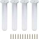 Geesatis 4 Pcs Furniture Legs Metal Adjustable Sofa Legs for Cabinet, Height 8-9inch, Silver