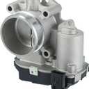 Throttle Body Assembly, 58mm Throttle Body Actuator No.68366012AB/68366012AA for Dodge Journey 2.4L L4 - Gas 18-20 Aluminum Alloy Silver Tone, 1 Pcs