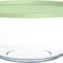 Extra Large Glass Mixing Bowls Clear Glass Salad Cooking Bowls for Kitchen Salad Bread Storage (4.7Qt)