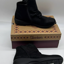 Skechers Women's Vegan Scotchgard Arya-Fresher Trick Ankle Boot in black size 7.5