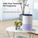 AROEVE Air Purifiers for Bedroom Home, Air Purifier For Smoke Pollen Dander Hair Smell Air Cleaner with Sleep Mode Speed Control For Bedroom Office, MK01- White