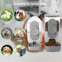 Lemtrflo Hanging Automatic Rabbit Feeder for Cage,Dog Cat Food and Water Dispenser,Rabbit Water Bottle Guinea Pig Food Bowl Set,Gravity Feeder for Cats Dogs (Gray)