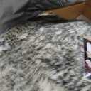 Premium Genuine Fur Sheepskin Rug Real Australia Sheepskin Natural Luxury Fluffy Lambskin Fur Area Rug Seat Covers for Kids Bedroom Sofa Chair Cover (Gray Tip, 4ft x 6ft)