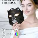 SDKWDH Red Light Mask for Face, 7-1 Colors Facial Care Mask, 850nm Infrared & Red Light Masks, Ergonomic Design for Home & Travel, Black