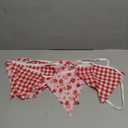 Strawberry Party Decorations Strawberry Red Gingham Fabric Banner 11 Pcs Cotton Fabric Flags Pennant Garlands for Berry First Birthday Party Baby Shower Outdoor and Home Decorations