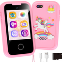 Kids Smart Phone for Girls, Christmas Birthday Gift for Girls Age 3-8, Children's Pretend Play Phone, Toddler Fake Cell Phone with Games, MP3 Music Player, Toys for 3 4 5 6 7 8 Years Old(Pink)