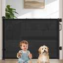 Retractable Baby Gates for Doorway, 58" Wide Mesh Dog Gate for Stair