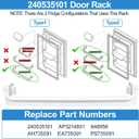 UPGRADED 240535101 Refrigerator Door Rack Replacement Retainer Bar Compatible with Frigidaire Kenmore Refrigerator Door Shelf Replacement Parts AP3214801, AH735091, FRT15HB3JW3, FFTR1513LW0 Door Rack