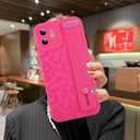 MOWIME Compatible with iPhone 11 Case with Strap Wrist, Cheetah Print Shockproof Soft TPU Protective Cover for Women Girls, Slim Anti Scratch Case for iPhone 11 6.1 Inch, Hot Pink