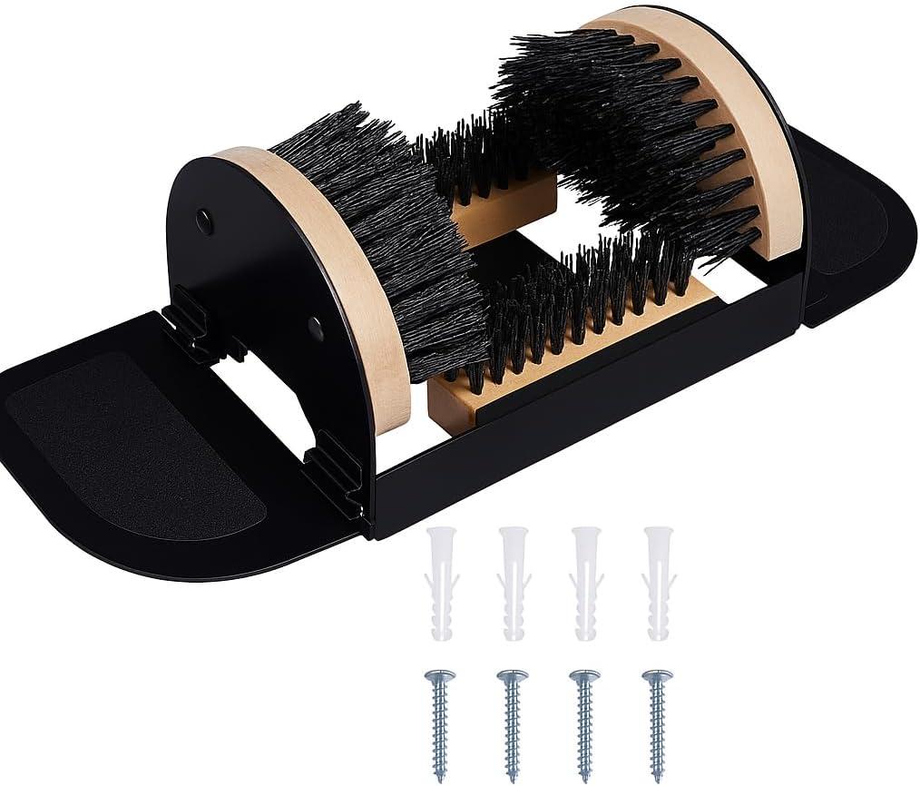 Legacy Boot Scrubber, Upgraded Bristles and Frame Strength - Shoe Scraper & Boot Cleaner Brush (Black)