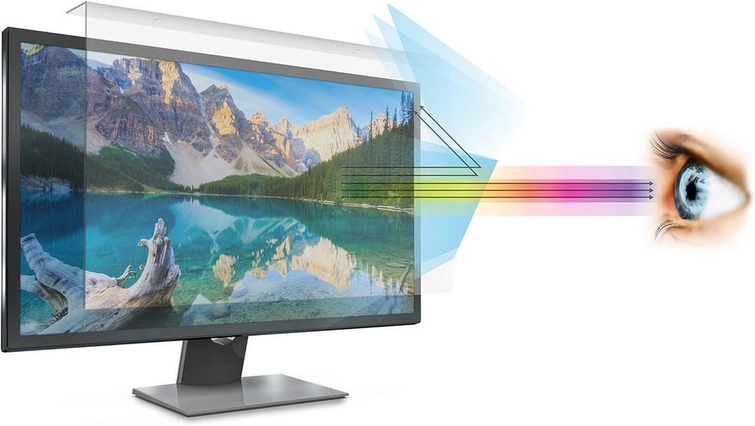 Anti Blue Light Screen Filter for 21 and 22 Inches Widescreen Desktop Monitor, Blocks Excessive Harmful Blue Light, Reduce Eye Fatigue and Eye Strain (21 and 22 inch Monitor Filter)