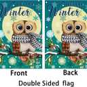 Winter Garden Flag - Double Sided Christmas House Flag 28 x 40 Inch Outdoor for Home Decoration