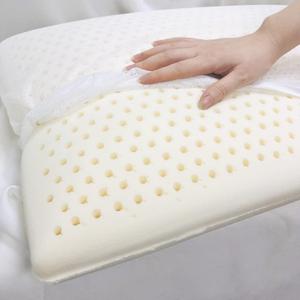 Natural Latex Pillow Standard Size Soft Pillow with Organic Pillowcase and Removable Outer Covering Helps Relieve Pressure for Back, Stomach, Bed Sleeping